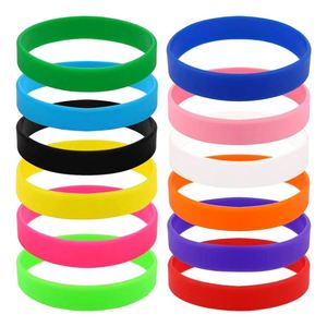 Bulk Plain Silicone Wristbands 202*12*2mm No Logo Rubber Bracelets for DIY Custom Events Party Favors - Product Image 4