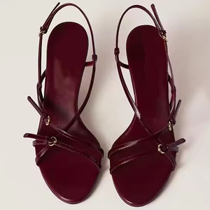 Made in China Fashion Party Open Toe fibbia rotonda con tacco basso gattino sandali da donna pratici misti per donna - Product Image 6