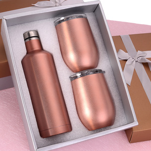 Party Wedding Gift 500ml Customized Logo Double Wall Vacuum Insulate Stainless Steel Luxury Wine <b>Bottle</b> Set - Product Image 3