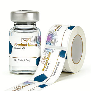 Etiquetas de Vinilo Autoadhesivas Holográficas Personalizadas, Resistentes al Agua, al Calor y con Fuerte Adhesión, Transpirables, para Botellas y Frascos de 3ml, 5ml y 10ml - Product Image 1