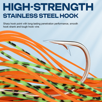 Honoreal OEM/OEM Factory 13.95g Leurre Spinner Anti-Herbe pour Black-bass, Brochet, Truite, avec Effet Flash et Vibration, Leurre Métallique pour Tous les Milieux Aquatiques