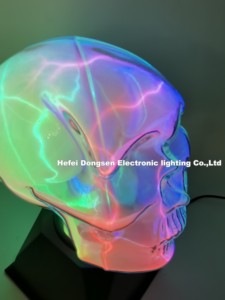 <span class=keywords><strong>Lampe</strong></span> à <span class=keywords><strong>plasma</strong></span> en forme de crâne en verre fantaisie pour décoration d'Halloween - Product Image 6