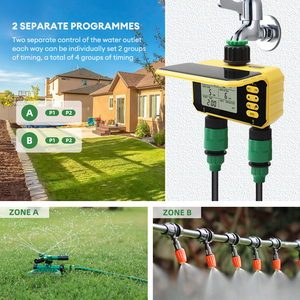 Năng lượng mặt trời không thấm nước tưới kỹ thuật số nước hẹn giờ sân vườn tự động hai chiều điều khiển van nước - Product Image 2