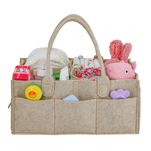 <strong>Baby</strong> Diaper <strong>Caddy</strong> Organizer Customized Design Felt Storage Bag Diaper <strong>Caddy</strong> - Product Image 4