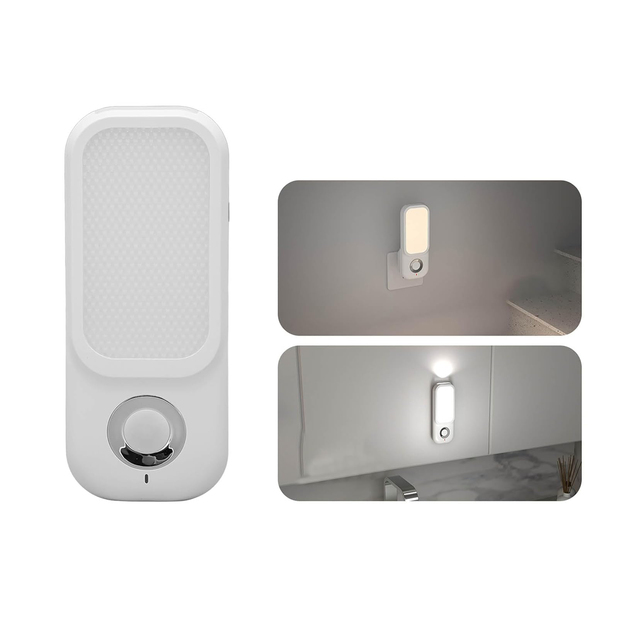 Intelligent LED Motion Sensor Night Light with USB Auto-On/Off Human Body Induction Lamp Wireless Charging Station