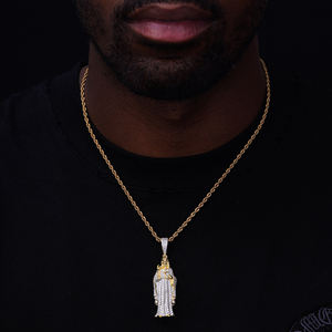 Pingente Hip Hop VVS Moissanite Jesus em Prata Esterlina 925, Passa no Teste de Diamante, Pingente Iced Out San Judas Tadeo para Homens - Product Image 6