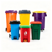 Vente directe usine – Poubelle extérieure à pédale 1100L, 660L, 360L, 240L, 120L – Conteneur à déchets en plastique avec roues