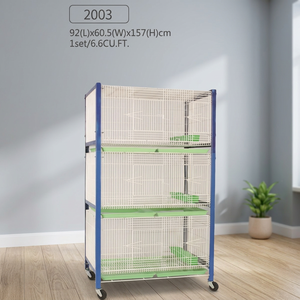 กรงนกพลาสติก Crown 2003 รุ่น Pigeon 3 ชั้น ทนทาน น้ำหนักเบา รูปทรงสี่เหลี่ยม - Product Image 3