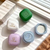 Pot en plastique vide pour crème de 5g à 50g, emballage cosmétique personnalisé avec étiquette privée, avec couvercle et cuillère pour les marques de beauté