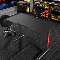 Usine En Gros 120cm Moderne Simple Gamer Bureau De Jeu Haute Qualité Table De Bureau Extensible Noir Station De Travail Table De Jeu