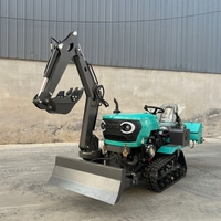 Mini tracteur chenillé Euro 5 EPA 25 CV 35 CV avec moteur diesel, petit tracteur agricole multifonctionnel