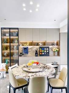 Customized Size Marble <b>Sideboard</b> Solid Wood Material Restaurant Furniture-Environmentally Protected - Product Image 5