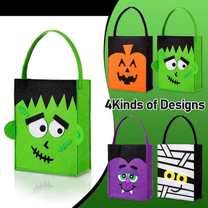 Bolsas <span class=keywords><strong>de</strong></span> Fieltro Personalizadas para Regalos <span class=keywords><strong>de</strong></span> Halloween, Bolsas <span class=keywords><strong>de</strong></span> Fieltro para Dulces con Asa, para Fiestas <span class=keywords><strong>de</strong></span> Halloween - Product Image 2