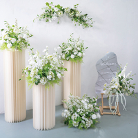 Backdrop Pernikahan Gaya Mori Alwaysbloom Besar, Bunga Sutra Buatan Mawar Daisy dengan Sentuhan Lembut untuk Restoran dan Panggung