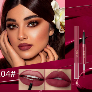 QIBEST Brillo Labial y Delineador de <span class=keywords><strong>Labios</strong></span> Mineral Herbal Transfronterizo Dos en Uno, Acabado Mate Aterciopelado, Resistente al Agua, Sin Manchas, Larga Duración, Fácil Aplicación - Product Image 3