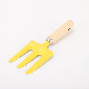 Blue Plastic Garden Rake With Wooden Handle For <b>Kids</b> Beach And Gardening Use - Product Image 2