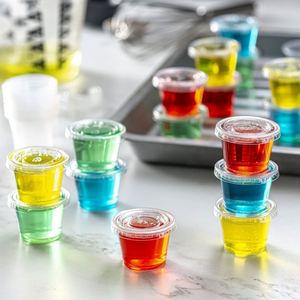 Single Wall <b>Sauce</b> Cups with Lids Available in Different Sizes-1 2 3 4 5 OZ - Product Image 3