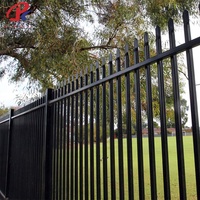 Valla de Seguridad de Hierro con Recubrimiento en Polvo de Alta Calidad, 8 Pies de Alto, Fácil de Ensamblar, Resistente a la Oxidación, para Uso en Exteriores, Hogares y Escuelas