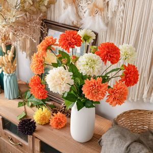 ดอกดาเลียประดิษฐ์ CallaFloral ขนาด 4.5 นิ้ว ก้านเดี่ยว สีชมพู สำหรับตกแต่งงานแต่งงาน วัสดุงานฝีมือ สไตล์ยุโรป - Product Image 2