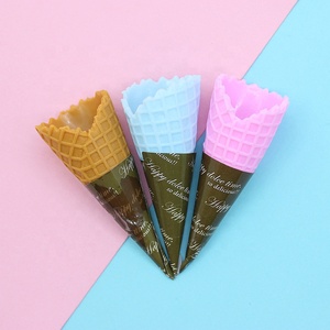 Decorazione a cono gelato Cabochon Base artigianato abbellimenti alimentari in miniatura casa delle bambole Icecream cono in resina modello 3D - Product Image 2