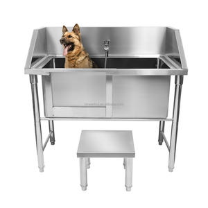 Baignoire professionnelle en acier inoxydable pour toilettage canin, station de lavage pour chiens, baignoire de toilettage pour animaux de compagnie - Product Image 1