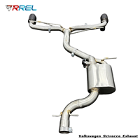 Système d'échappement Catback en acier inoxydable avec silencieux pour Volkswagen Scirocco 2.0T 2010-2017, tuyau d'échappement haute performance