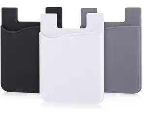 कार्ड धारक की पीठ के लिए फोन, थैली सिलिकॉन बटुआ आस्तीन जेब छड़ी-सभी Smartphones के लिए आईडी क्रेडिट कार्ड पर