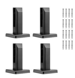 Dễ dàng để cài đặt lan can kính Spigot lan can khung hàng rào kính hồ bơi cường lực không khung SUS 304 màu đen mờ - Product Image 2