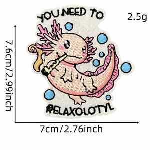 Hot Melt Adhesive Iron on Embroidered Personalized Cartoon Pink Series Mouth Cake Maple Leaf <b>Lighter</b> Patches Badges - Product Image 2