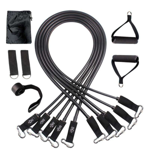 11pcs <b>Workout</b> Resistance <b>Bands</b> Set 150-300lbs Latex/TPE Toning Tubes with Handles Exercise Tube <b>Band</b> System for Home - Product Image 6