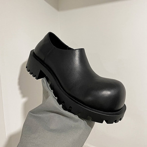 Wholesale Custom Logo Men <b>Women</b> Thick Sole Casual <b>Oxford</b> <b>Shoes</b> Large Size Toe Black Anti-Slip Genuine Leather Breathable Unisex - Product Image 6