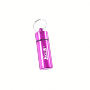 Boîte à pilules portable étanche en aluminium avec porte-clés, étui pour écouteurs et logo personnalisé - Product Image 2