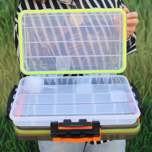 Caja <span class=keywords><strong>de</strong></span> <span class=keywords><strong>Pesca</strong></span> <span class=keywords><strong>de</strong></span> PVC Transparente Impermeable <span class=keywords><strong>de</strong></span> Una Sola Capa con Cierre <span class=keywords><strong>de</strong></span> Tres Lados y Compartimentos, Tamaño Pequeño y Grande para Todos los Pescadores - Product Image 1