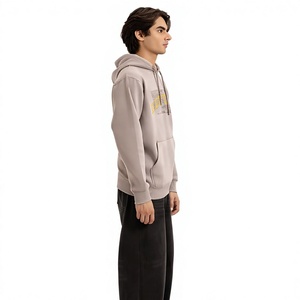 Sudadera con Capucha para Hombre, Color Verde Oliva, Corte Regular, Tejido de Punto, Color Sólido, Informal, 100% Algodón, Anti-Pilling, con Bolsillos, para Invierno - Product Image 4
