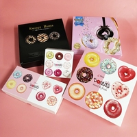 Carpas de Embalaje para Donuts de Papel Artístico Personalizables, Materiales Reciclados, Impresión CMYK, Laminado Mate, Logotipo Personalizado, Uso en Alimentos y Bebidas