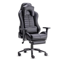 Chaise de jeu de course personnalisée par le fabricant, en cuir PU, accoudoirs 3D, repose-pieds rétractable, coussin cervical, hauteur réglable, Silla Gamer