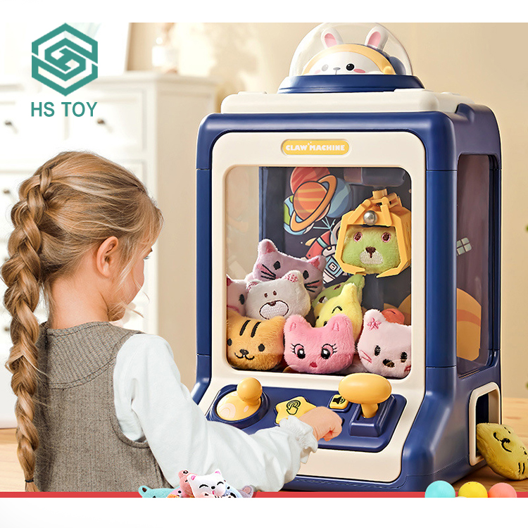 HS 2 цветной кролик Забавный мини настольный захват захватывающая игра подарок мини кукла коготь машина игрушка для детей