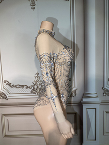 Combinaison de salon avec strass pour femme, <span class=keywords><strong>tenue</strong></span> de <span class=keywords><strong>barman</strong></span> - Product Image 2