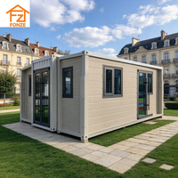 Conteneurs extensibles à double aile, Conteneurs extensibles, 20 pieds, 30 pieds, 40 pieds, Maisons modulaires préfabriquées personnalisables et meublées