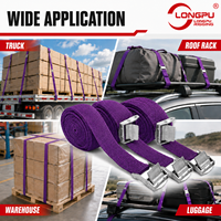 Sangle d'arrimage à cliquet de 1000 kg avec crochets doubles en acier, sangle de fixation robuste pour le contrôle du fret