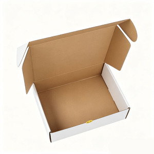 Boîte d'expédition en carton ondulé blanc avec logo personnalisé, boîte solide pour l'expédition de vêtements, chaussures, électronique - Product Image 6
