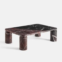 Meubles de maison de luxe pierre contemporaine centre de décoration au design moderne unique Calacatta Viola table basse en marbre carré blanc