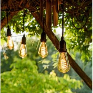 E27 10 Meter <b>Outdoor</b> <b>String</b> <b>Lights</b> With Vintage Bulbs For Patio Garden Decoration - Product Image 5