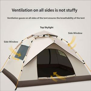 Carpa Automática Portátil para 3-4 Personas, de Una Habitación, para Acampar, de Tela Oxford 210D, Resistente al Viento, Sol y Lluvia, para 2 Personas - Product Image 2