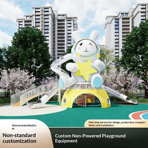 Outdoor <b>Large</b> Stainless Steel <b>Slide</b> Children's <b>Slide</b> Combination Community Scenic Spot Unpowered Amusement Equipment - Product Image 1