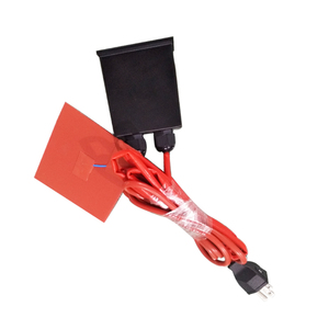 Almohadilla térmica para calentador de goma de silicona negra para neumáticos 130C 220V 500W 300*400*5,5mm termopar tipo K y enchufe de la UE cable conductor de 1000mm - Product Image 3