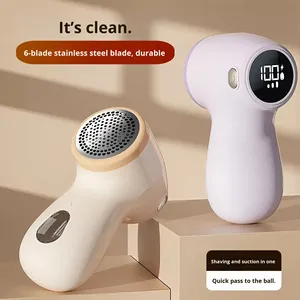Depiladora y Quitapelusas USB Recargable Dos en Uno, Afeitadora Portátil de Mano para Sofá con Pantalla Digital - Product Image 5