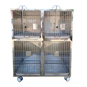 Cage de soins intensifs vétérinaires en acier inoxydable, cage d'hôpital pour animaux, cage de récupération pour animaux, équipement de clinique vétérinaire, cage pour animaux - Product Image 1