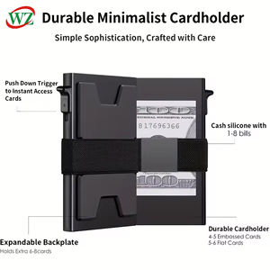 กระเป๋าสตางค์มินิมอลสำหรับผู้ชายแบบกำหนดเอง ป้องกัน RFID บางเฉียบ พร้อมคลิปหนีบเงินอะลูมิเนียม ที่ใส่บัตรธุรกิจคาร์บอนไฟเบอร์ - Product Image 2