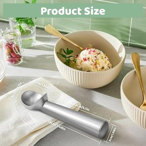 Cuchara manual ecológica para helado al por mayor, antiadherente, anticongelante, profesional, para sandía y frutas, de aleación de aluminio - Product Image 6